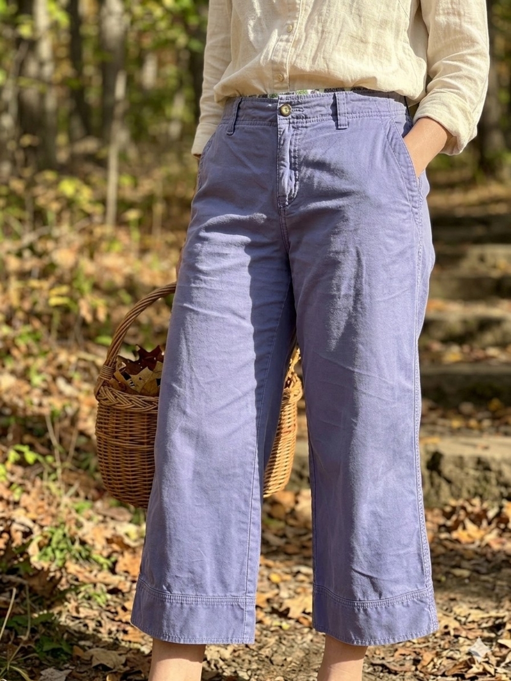 Horny Toad Lavender Purple Crop Wide Leg Pants | Size 2